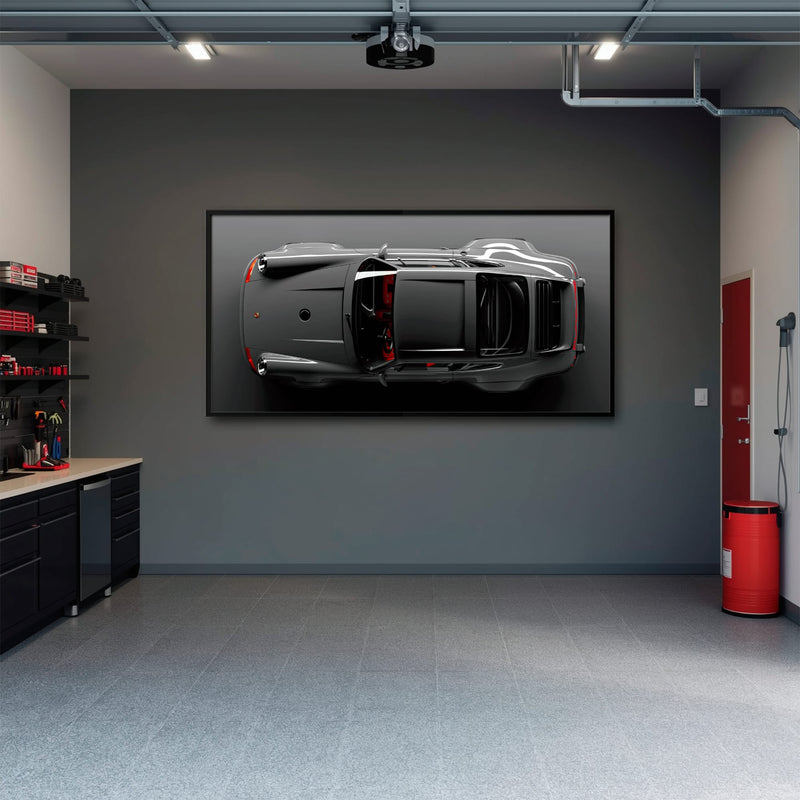 Gray Porsche 911 Wall Art – Graphite Apex Canvas Print Cars