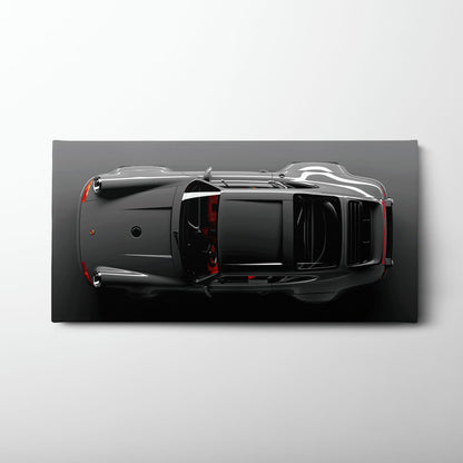 Gray Porsche 911 Wall Art – Graphite Apex Canvas Print Cars