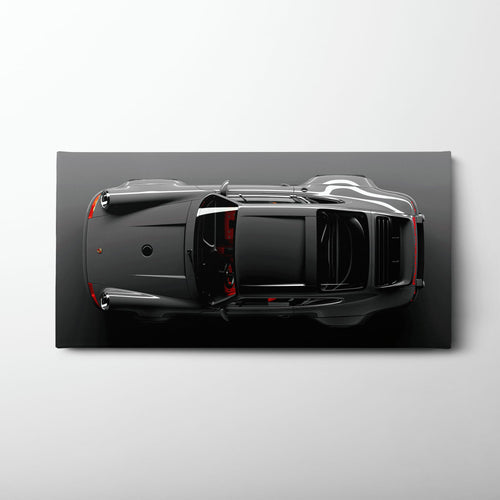 Gray Porsche 911 Wall Art – Graphite Apex Canvas Print Cars