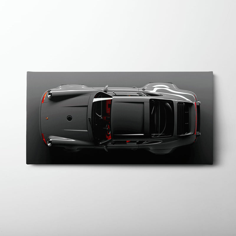 Gray Porsche 911 Wall Art – Graphite Apex Canvas Print Cars