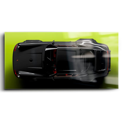 Porsche 911 Greenline Shadow Wall Art – Sports Car Canvas Print Cars