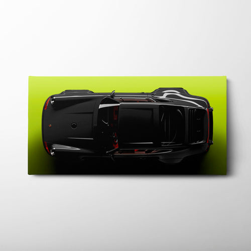 Porsche 911 Greenline Shadow Wall Art – Sports Car Canvas Print Cars