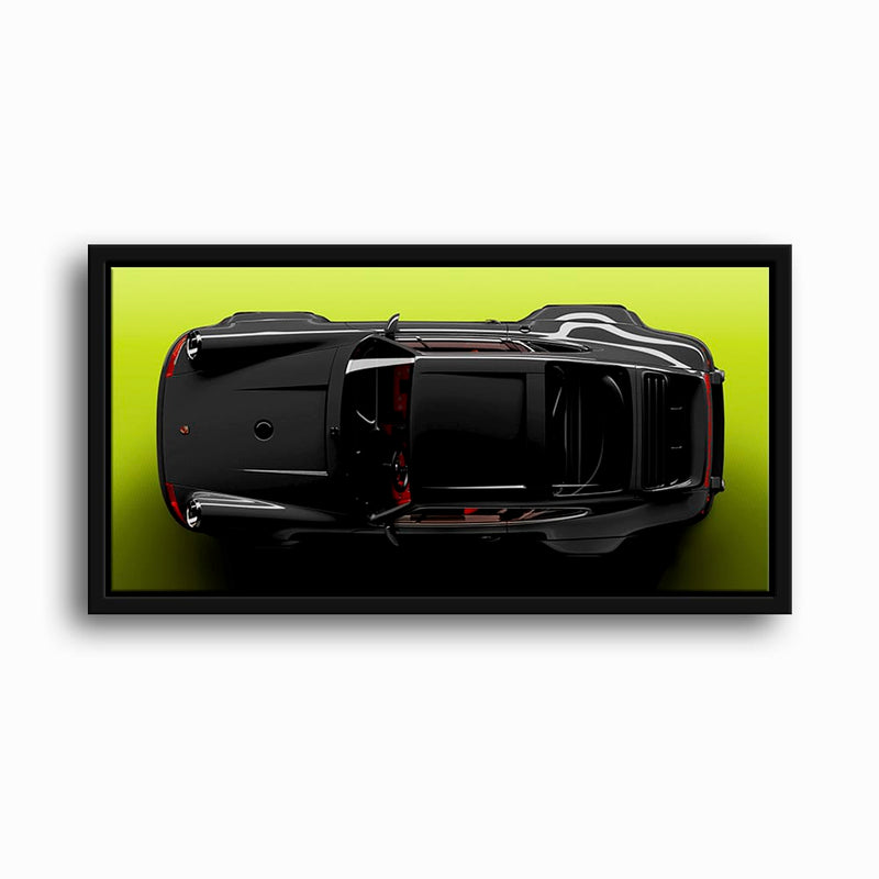 Porsche 911 Greenline Shadow Wall Art – Sports Car Canvas Print Cars