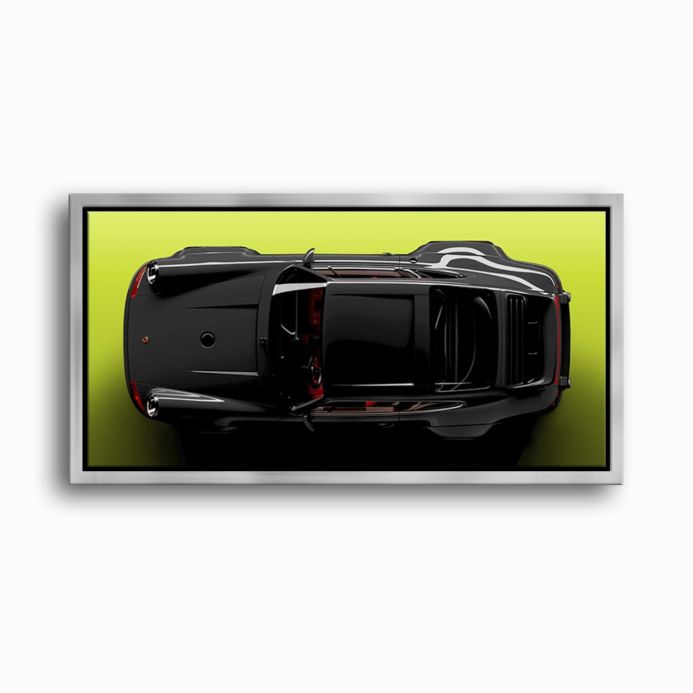 Porsche 911 Greenline Shadow Wall Art – Sports Car Canvas Print Cars