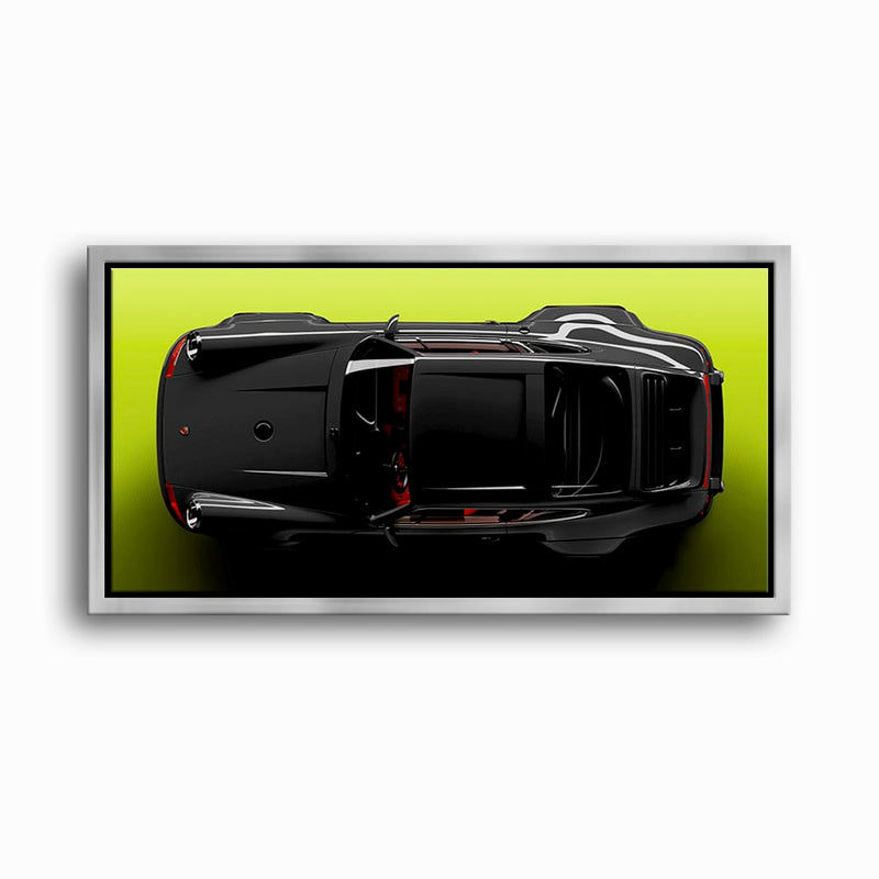 Porsche 911 Greenline Shadow Wall Art – Sports Car Canvas Print Cars