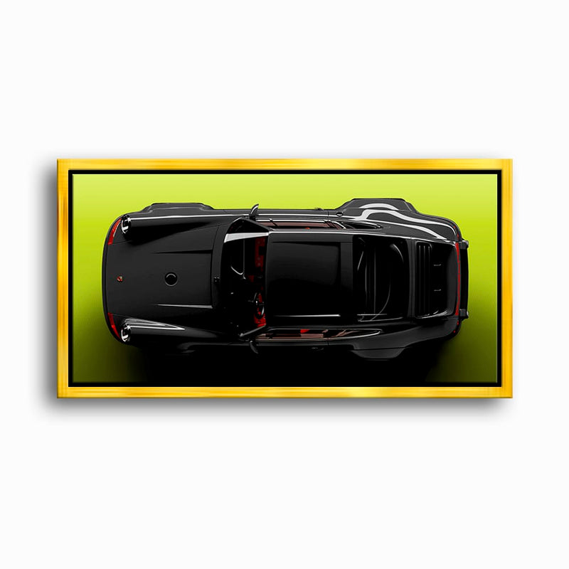 Porsche 911 Greenline Shadow Wall Art – Sports Car Canvas Print Cars