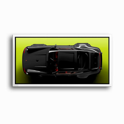 Porsche 911 Greenline Shadow Wall Art – Sports Car Canvas Print Cars