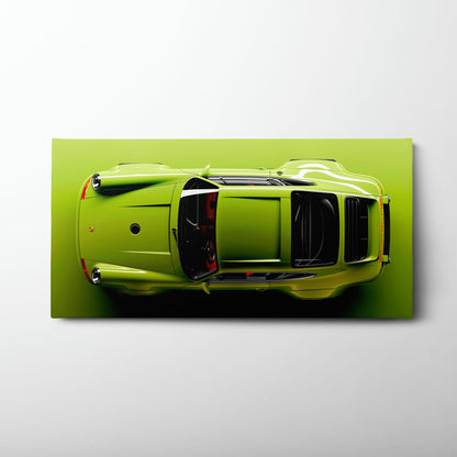 Light Green Porsche 911 Wall Art – Lime Ignition Canvas Print Cars