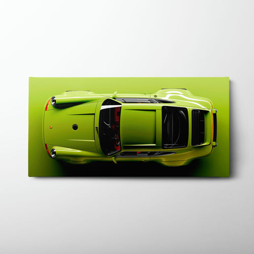 Light Green Porsche 911 Wall Art – Lime Ignition Canvas Print Cars
