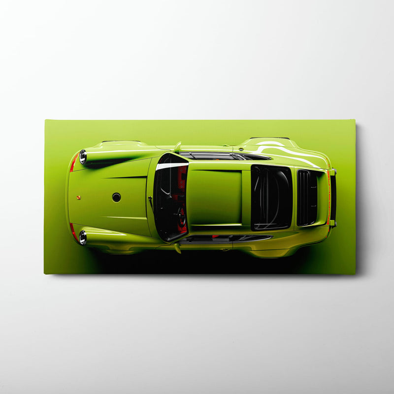 Light Green Porsche 911 Wall Art – Lime Ignition Canvas Print Cars