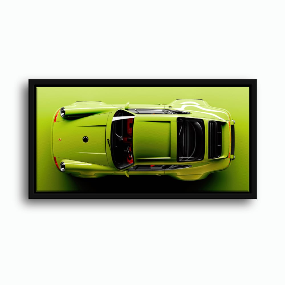 Light Green Porsche 911 Wall Art – Lime Ignition Canvas Print Cars