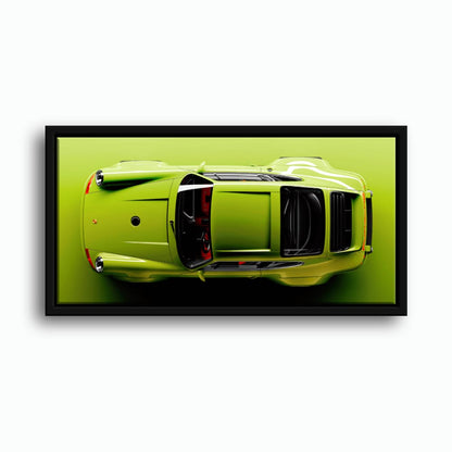 Light Green Porsche 911 Wall Art – Lime Ignition Canvas Print Cars