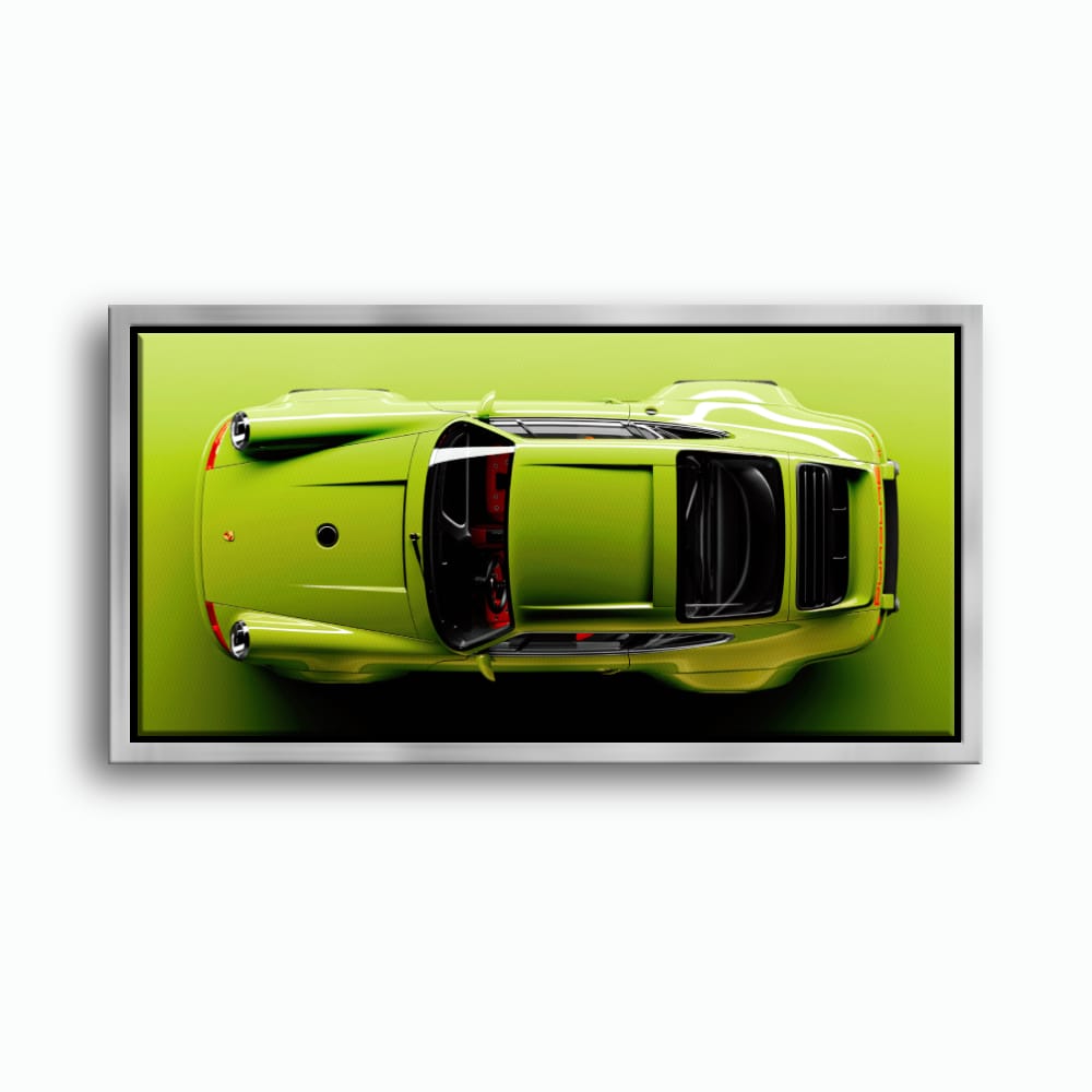 Light Green Porsche 911 Wall Art – Lime Ignition Canvas Print Cars