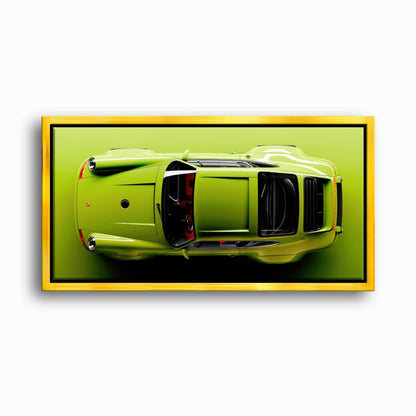Light Green Porsche 911 Wall Art – Lime Ignition Canvas Print Cars