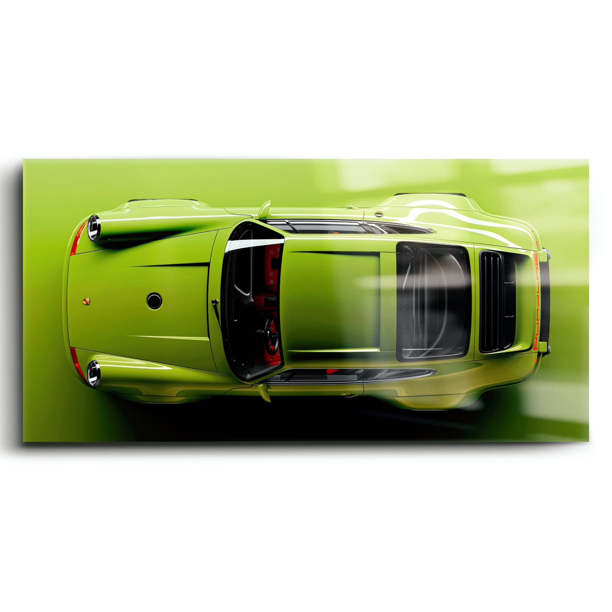 Light Green Porsche 911 Wall Art – Lime Ignition Canvas Print Cars
