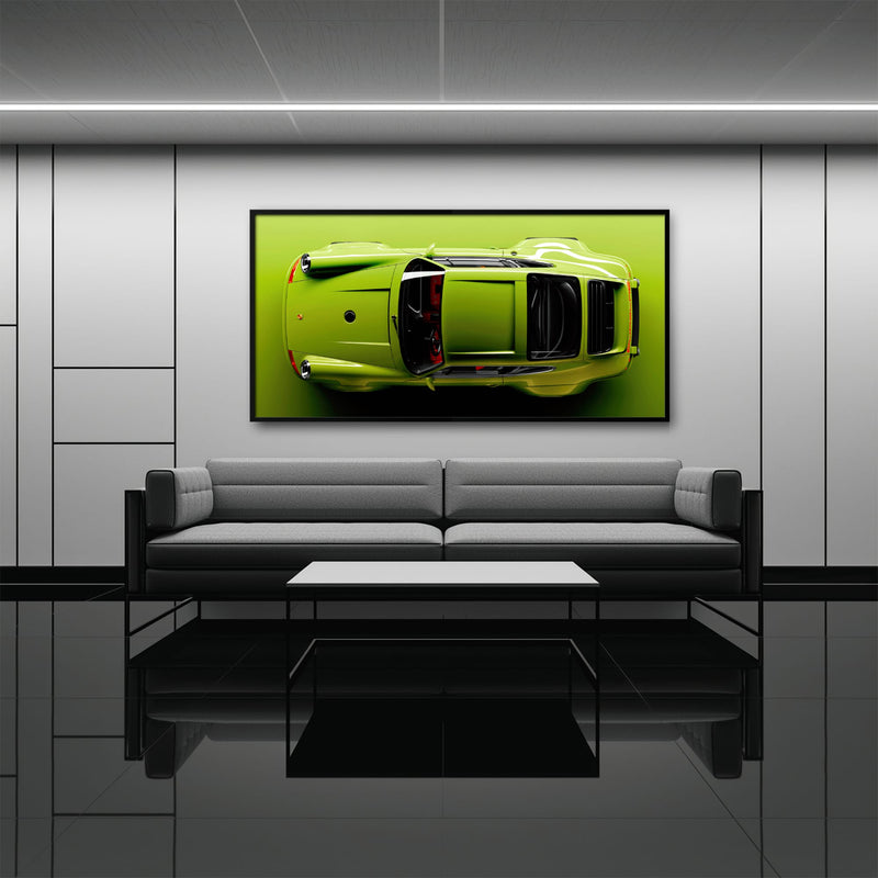 Light Green Porsche 911 Wall Art – Lime Ignition Canvas Print Cars