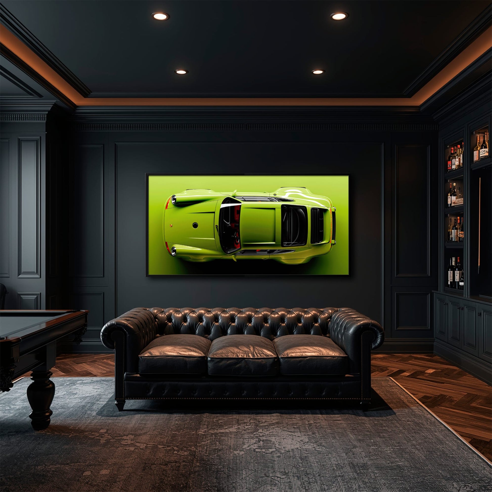 Light Green Porsche 911 Wall Art – Lime Ignition Canvas Print Cars