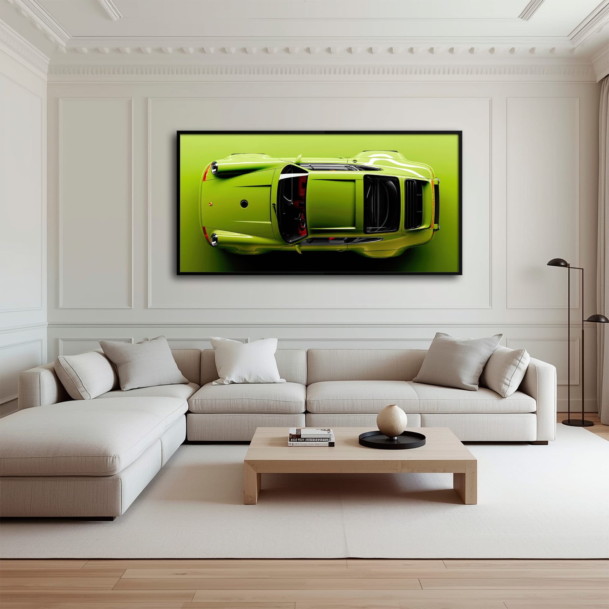 Light Green Porsche 911 Wall Art – Lime Ignition Canvas Print Cars