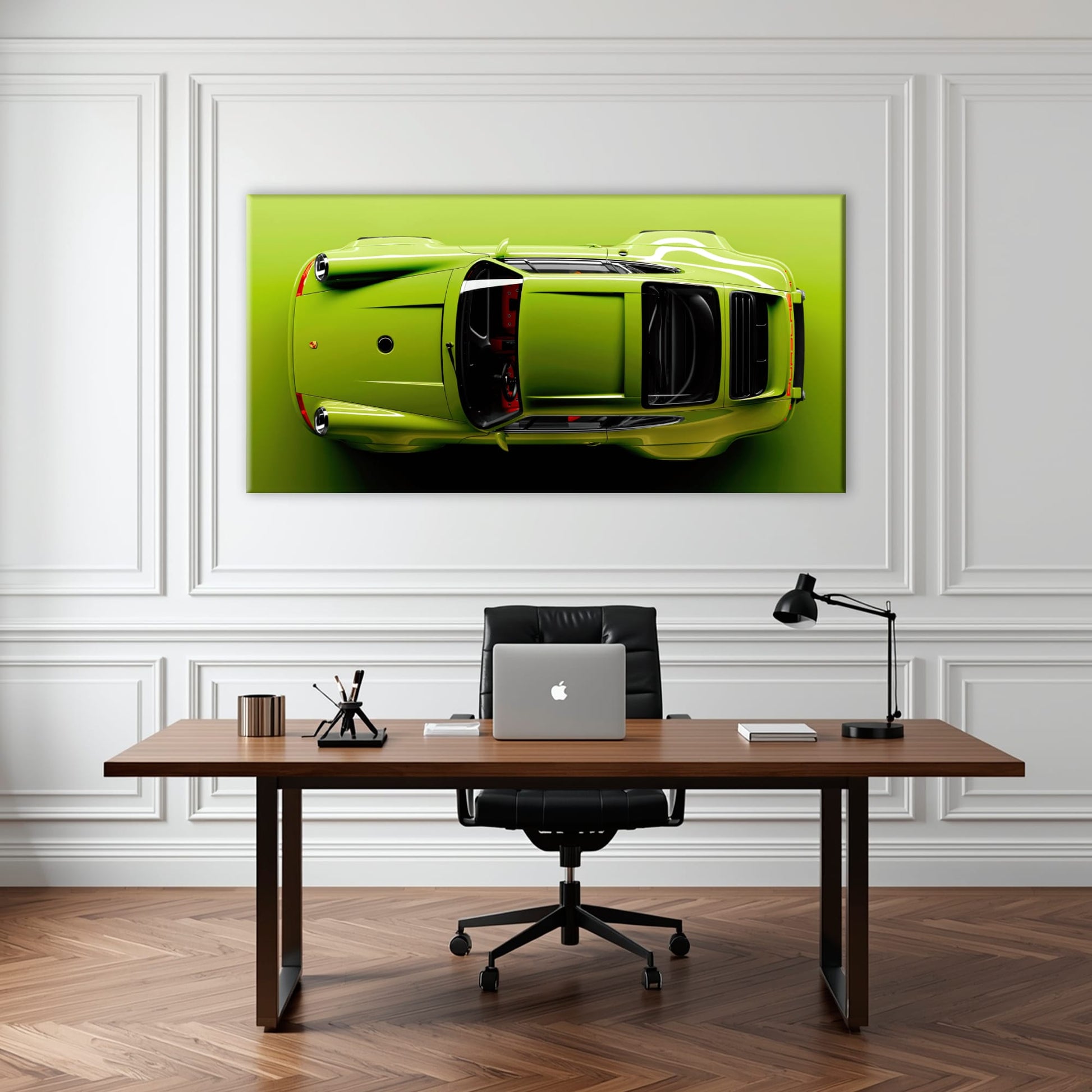 Light Green Porsche 911 Wall Art – Lime Ignition Canvas Print Cars