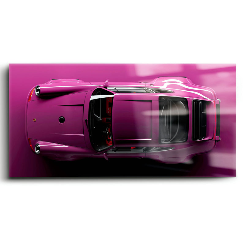 Pink Porsche 911 Wall Art – Magenta Pulse Canvas Print Cars