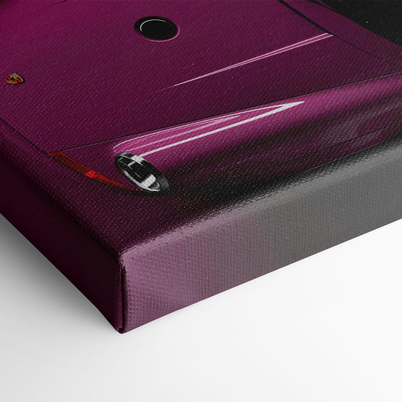 Pink Porsche 911 Wall Art – Magenta Pulse Canvas Print Cars