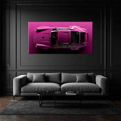 Pink Porsche 911 Wall Art – Magenta Pulse Canvas Print Cars