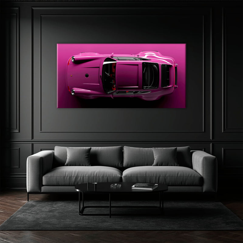 Pink Porsche 911 Wall Art – Magenta Pulse Canvas Print Cars