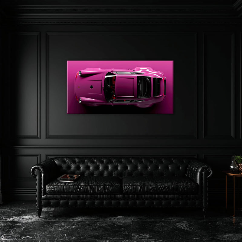 Pink Porsche 911 Wall Art – Magenta Pulse Canvas Print Cars