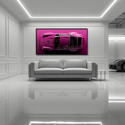 Pink Porsche 911 Wall Art – Magenta Pulse Canvas Print Cars