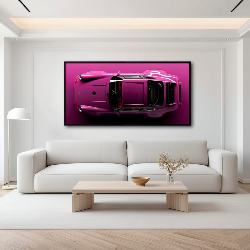 Pink Porsche 911 Wall Art – Magenta Pulse Canvas Print Cars
