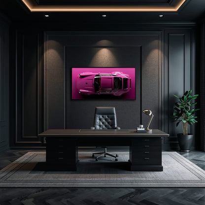 Pink Porsche 911 Wall Art – Magenta Pulse Canvas Print Cars
