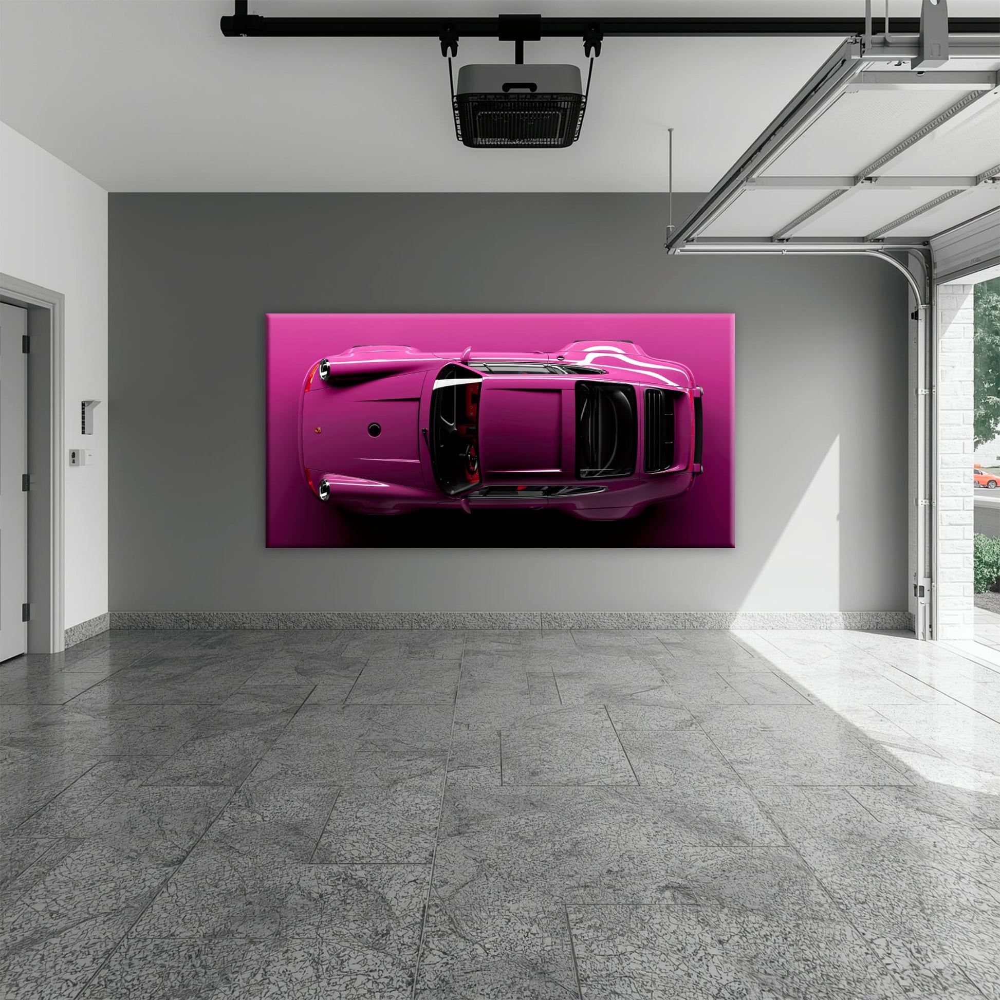 Pink Porsche 911 Wall Art – Magenta Pulse Canvas Print Cars