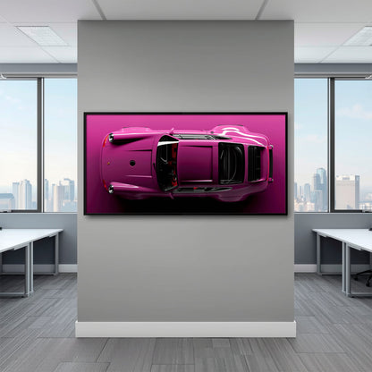 Pink Porsche 911 Wall Art – Magenta Pulse Canvas Print Cars