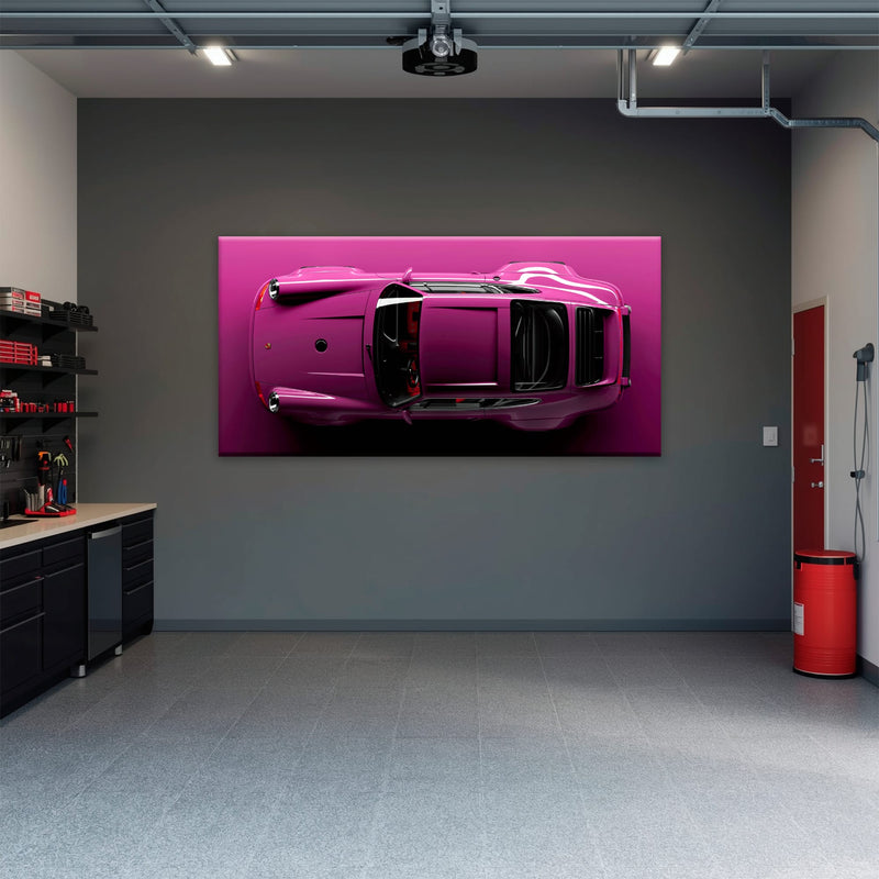 Pink Porsche 911 Wall Art – Magenta Pulse Canvas Print Cars