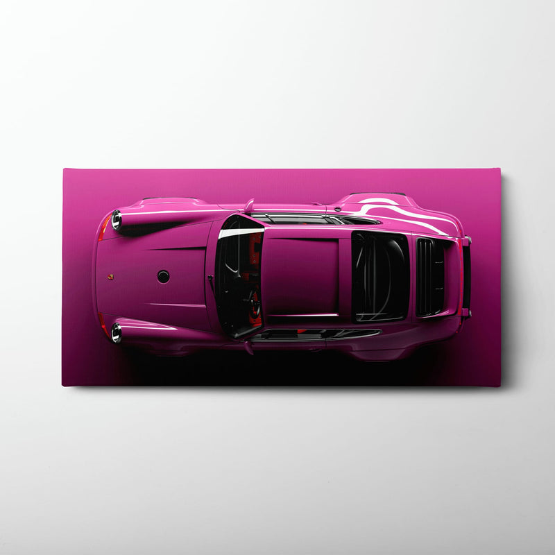 Pink Porsche 911 Wall Art – Magenta Pulse Canvas Print Cars