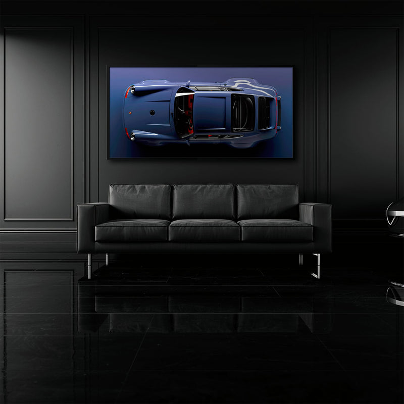 Dark Blue Porsche 911 Wall Art – Midnight Cobalt Canvas Print Cars