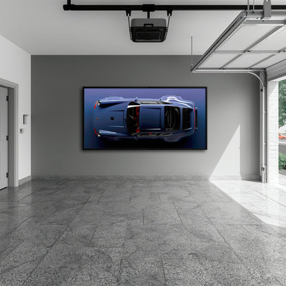 Dark Blue Porsche 911 Wall Art – Midnight Cobalt Canvas Print Cars