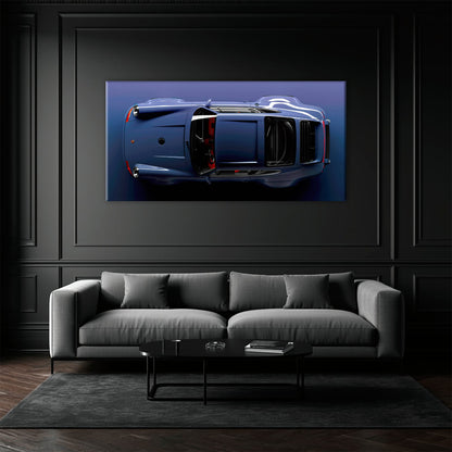 Dark Blue Porsche 911 Wall Art – Midnight Cobalt Canvas Print Cars