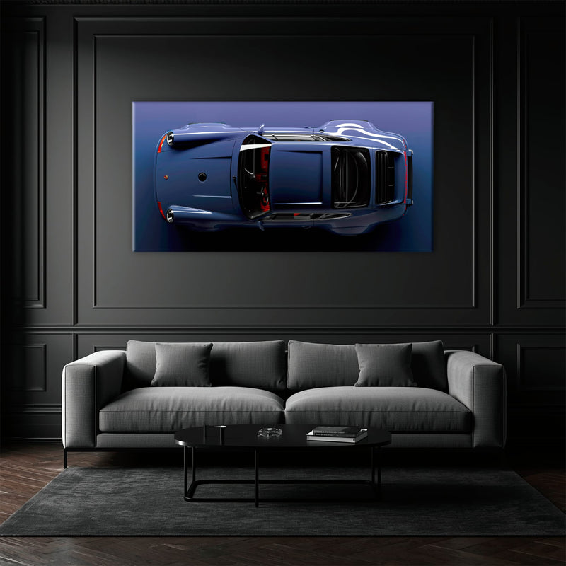 Dark Blue Porsche 911 Wall Art – Midnight Cobalt Canvas Print Cars