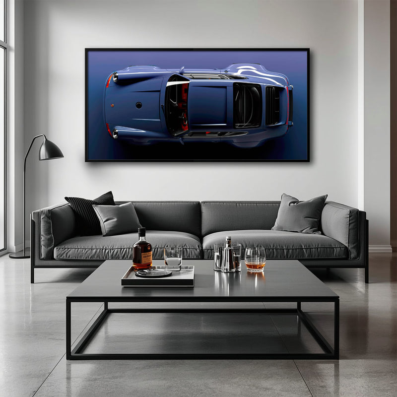 Dark Blue Porsche 911 Wall Art – Midnight Cobalt Canvas Print Cars