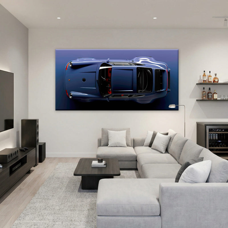 Dark Blue Porsche 911 Wall Art – Midnight Cobalt Canvas Print Cars