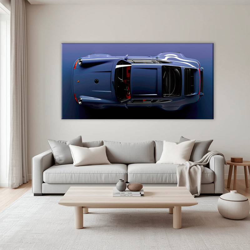 Dark Blue Porsche 911 Wall Art – Midnight Cobalt Canvas Print Cars