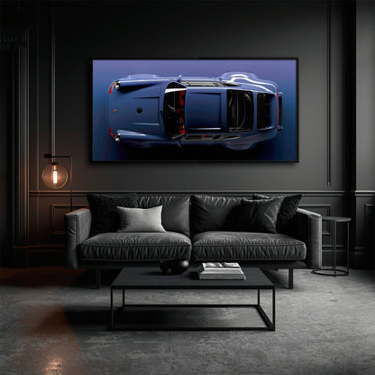 Dark Blue Porsche 911 Wall Art – Midnight Cobalt Canvas Print Cars