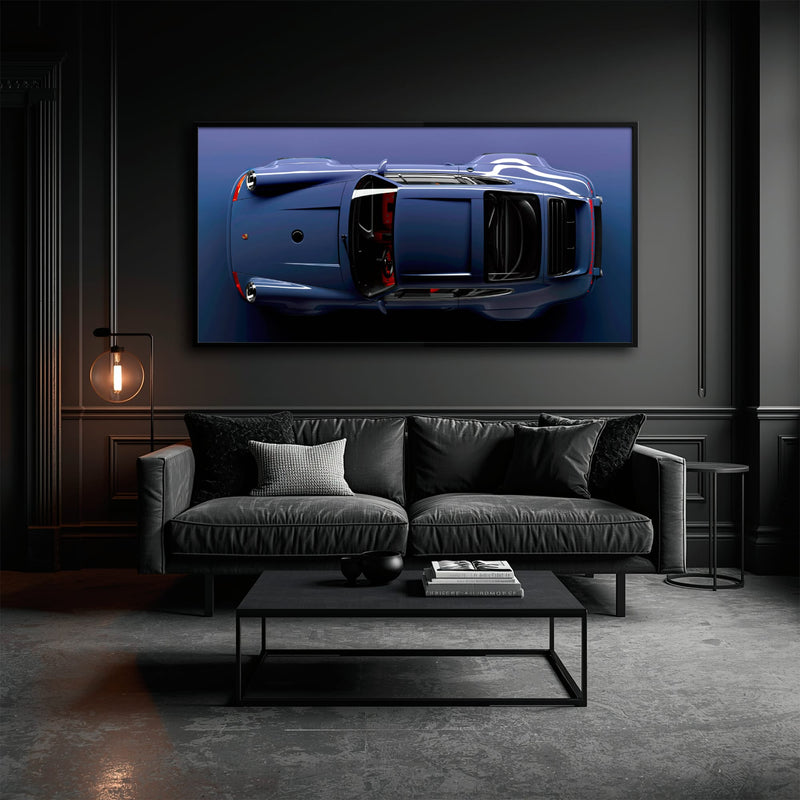 Dark Blue Porsche 911 Wall Art – Midnight Cobalt Canvas Print Cars