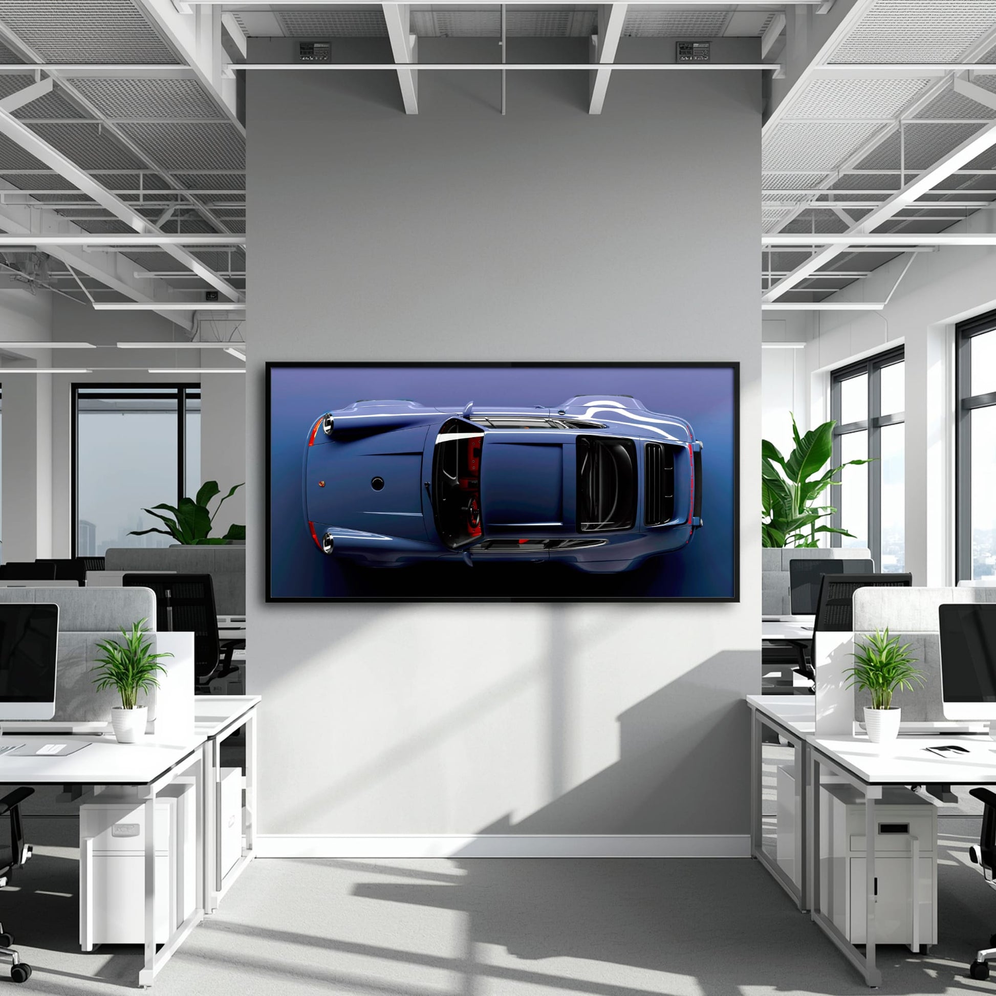 Dark Blue Porsche 911 Wall Art – Midnight Cobalt Canvas Print Cars