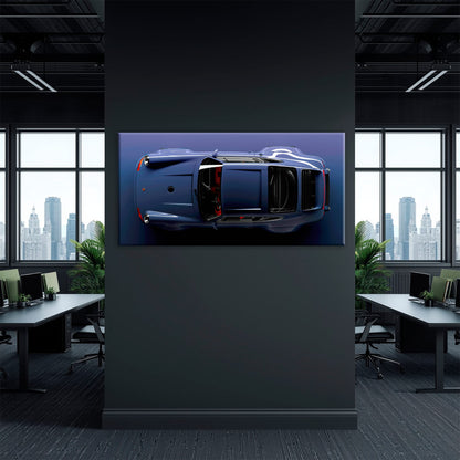 Dark Blue Porsche 911 Wall Art – Midnight Cobalt Canvas Print Cars