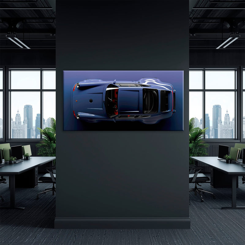 Dark Blue Porsche 911 Wall Art – Midnight Cobalt Canvas Print Cars