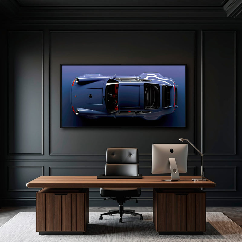 Dark Blue Porsche 911 Wall Art – Midnight Cobalt Canvas Print Cars