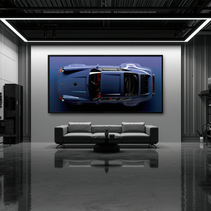 Dark Blue Porsche 911 Wall Art – Midnight Cobalt Canvas Print Cars