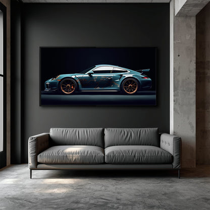 Porsche 911 Wall Art – Noir GT3 RS Canvas Print Cars